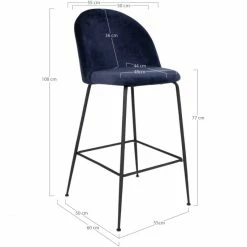 House Nordic Lausanne Barhocker 2er-Set - 2er-Set - 60x55x108 Cm - Blau - Mit Schwarzen Stuhlbeinen 11 House Nordic Lausanne Barhocker 2er-Set - 2er-Set - 60x55x108 Cm - Blau - Mit Schwarzen Stuhlbeinen -Leitmotiv Shop unnamed file 831