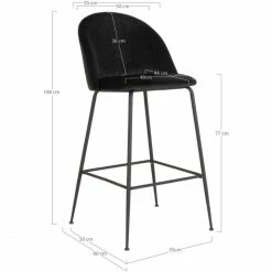 House Nordic Lausanne Barhocker 2er-Set - 2er-Set - 60x55x108 Cm - Schwarz - Mit Schwarzen Stuhlbeinen 11 House Nordic Lausanne Barhocker 2er-Set - 2er-Set - 60x55x108 Cm - Schwarz - Mit Schwarzen Stuhlbeinen -Leitmotiv Shop unnamed file 849