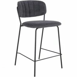 House Nordic Alicante Barhocker 2er-Set - 2er-Set - 54,5x48x90 Cm - Dunkelgrau